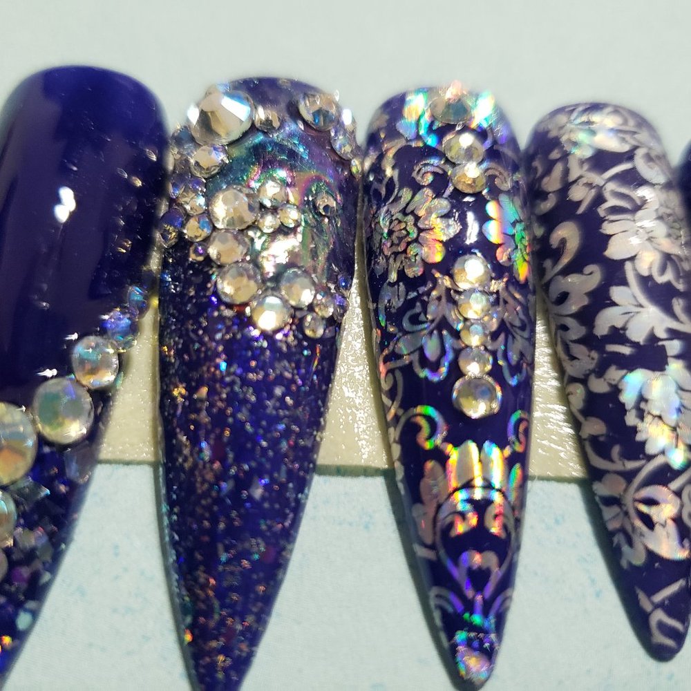 XXL Stiletto Gel Press on Nails - Picture 4 of 5